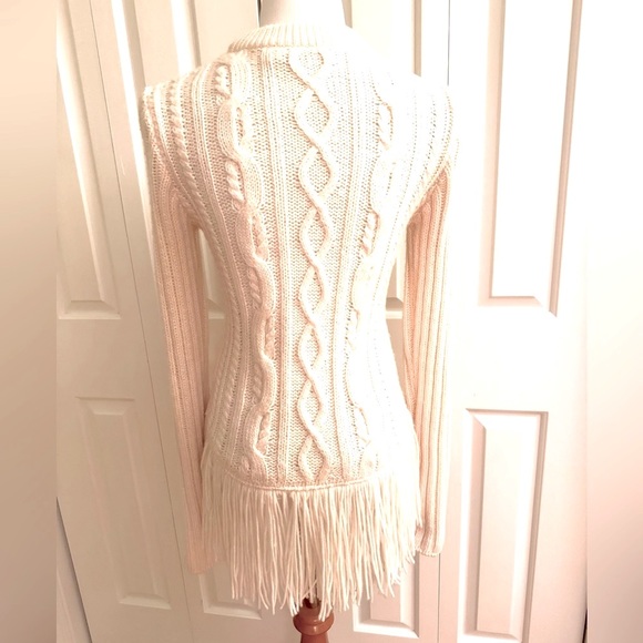 NEW TORY BURCH White Wool Blend Sweater XS NWOT - Picture 3 of 5